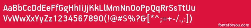 PfhandbookproMedium Font – White Fonts on Red Background