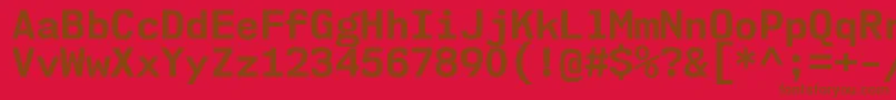 Nk57MonospaceNoBd Font – Brown Fonts on Red Background