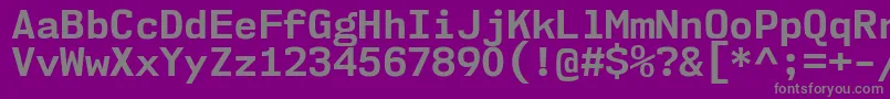 Шрифт Nk57MonospaceNoBd – серые шрифты на фиолетовом фоне