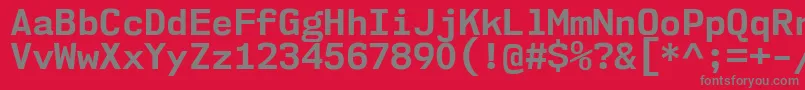フォントNk57MonospaceNoBd – 赤い背景に灰色の文字