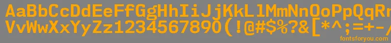 Nk57MonospaceNoBd Font – Orange Fonts on Gray Background