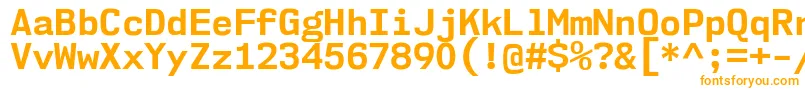 Nk57MonospaceNoBd Font – Orange Fonts on White Background