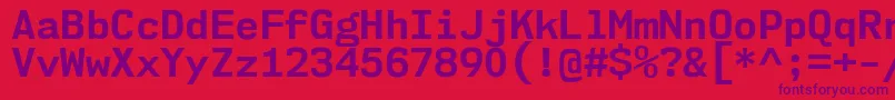 Nk57MonospaceNoBd Font – Purple Fonts on Red Background