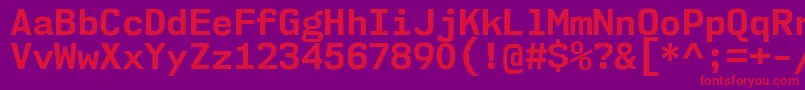Nk57MonospaceNoBd Font – Red Fonts on Purple Background