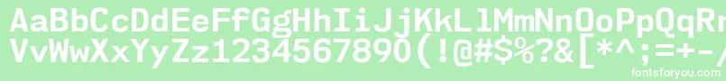 Nk57MonospaceNoBd Font – White Fonts on Green Background