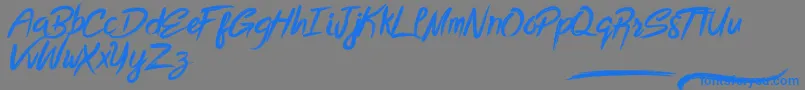 fuente BottomlessScript – Fuentes Azules Sobre Fondo Gris