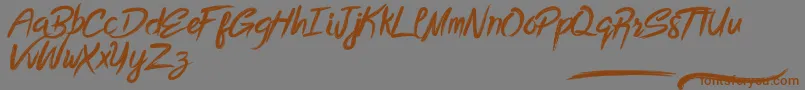 Czcionka BottomlessScript – brązowe czcionki na szarym tle