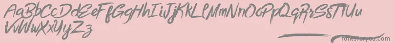 Шрифт BottomlessScript – серые шрифты на розовом фоне