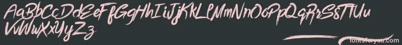 BottomlessScript-Schriftart – Rosa Schriften auf schwarzem Hintergrund