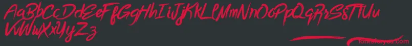 Police BottomlessScript – polices rouges sur fond noir