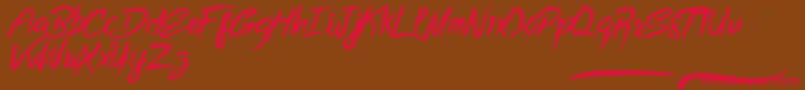 BottomlessScript Font – Red Fonts on Brown Background