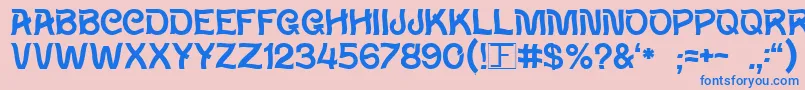 En savoir plus sur la police Wavy Police Wavy – polices bleues sur fond rose