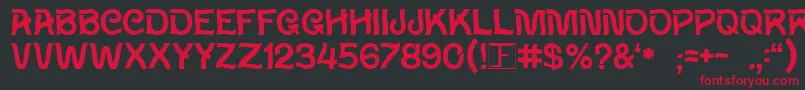 Wavy Font – Red Fonts on Black Background