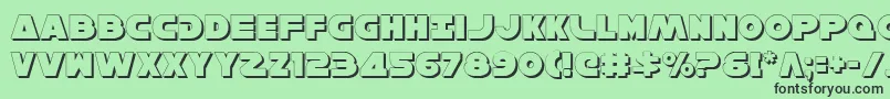 HanSoloShadow Font – Black Fonts on Green Background