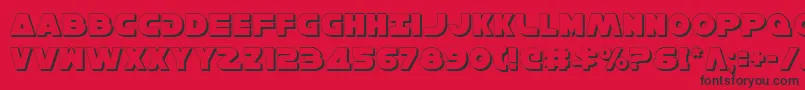 HanSoloShadow Font – Black Fonts on Red Background