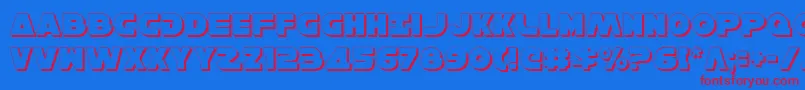 HanSoloShadow Font – Red Fonts on Blue Background