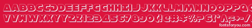 HanSoloShadow Font – White Fonts on Red Background