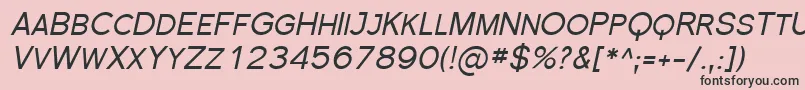 SfflorencesansscItalic Font – Black Fonts on Pink Background