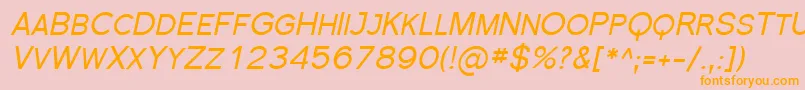 SfflorencesansscItalic Font – Orange Fonts on Pink Background