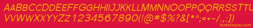SfflorencesansscItalic Font – Orange Fonts on Red Background