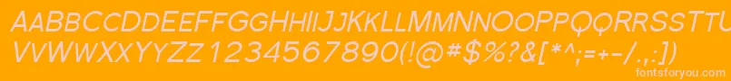 SfflorencesansscItalic Font – Pink Fonts on Orange Background