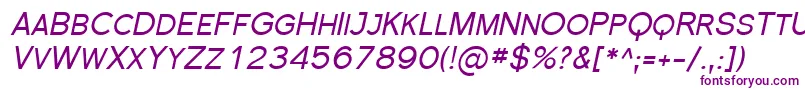 SfflorencesansscItalic Font – Purple Fonts on White Background