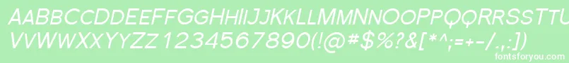 SfflorencesansscItalic Font – White Fonts on Green Background