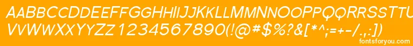 SfflorencesansscItalic Font – White Fonts on Orange Background