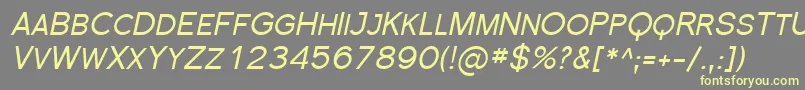 SfflorencesansscItalic Font – Yellow Fonts on Gray Background