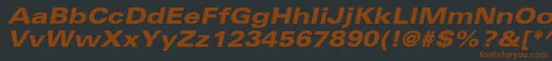 UniversltstdBlackexobl Font – Brown Fonts on Black Background