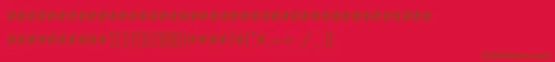 Tamimed-Schriftart – Braune Schriften auf rotem Hintergrund