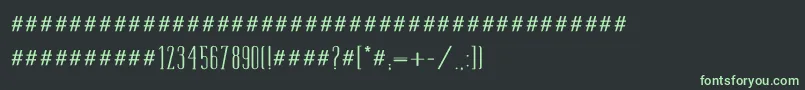 Tamimed-fontti – vihreät fontit mustalla taustalla