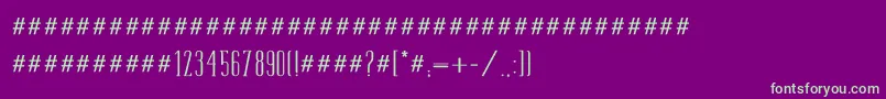 Czcionka Tamimed – zielone czcionki na fioletowym tle