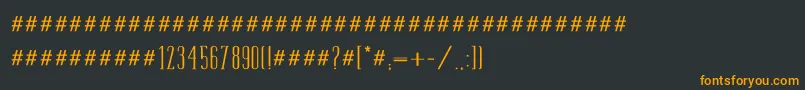 Czcionka Tamimed – pomarańczowe czcionki na czarnym tle