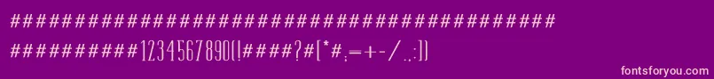 フォントTamimed – 紫の背景にピンクのフォント