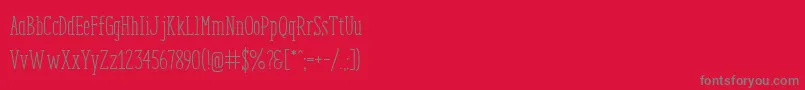 EnyoSerifRegular Font – Gray Fonts on Red Background