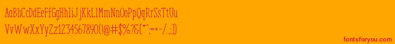 EnyoSerifRegular Font – Red Fonts on Orange Background