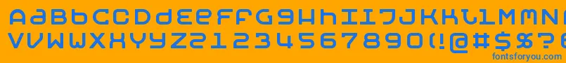 MobyRegular Font – Blue Fonts on Orange Background