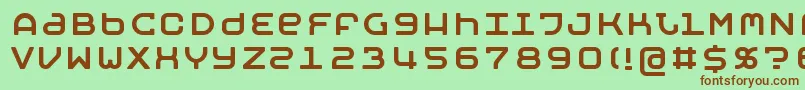 MobyRegular Font – Brown Fonts on Green Background