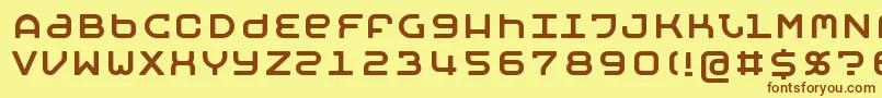 MobyRegular Font – Brown Fonts on Yellow Background