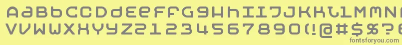 フォントMobyRegular – 黄色の背景に灰色の文字