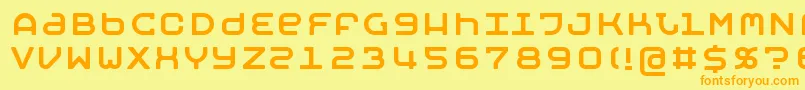 MobyRegular Font – Orange Fonts on Yellow Background