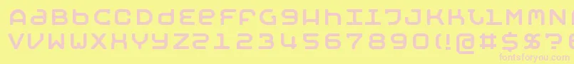 MobyRegular Font – Pink Fonts on Yellow Background