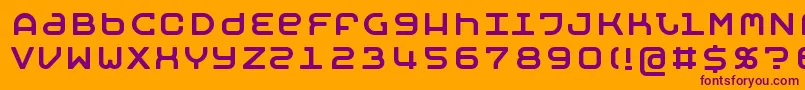 MobyRegular Font – Purple Fonts on Orange Background