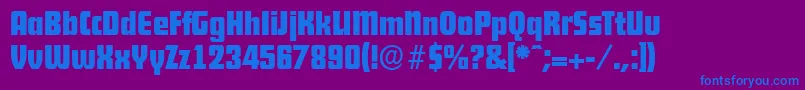 DekodisplayserialBold Font – Blue Fonts on Purple Background