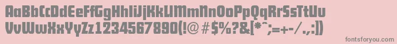 DekodisplayserialBold Font – Gray Fonts on Pink Background