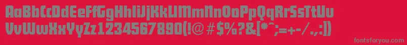 DekodisplayserialBold Font – Gray Fonts on Red Background