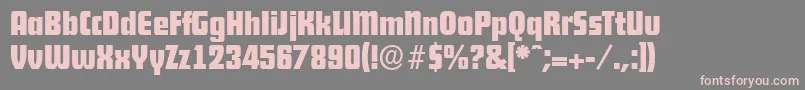 フォントDekodisplayserialBold – 灰色の背景にピンクのフォント