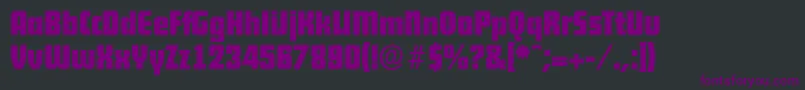 Шрифт DekodisplayserialBold – фиолетовые шрифты на чёрном фоне