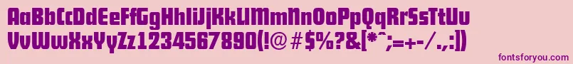 DekodisplayserialBold Font – Purple Fonts on Pink Background